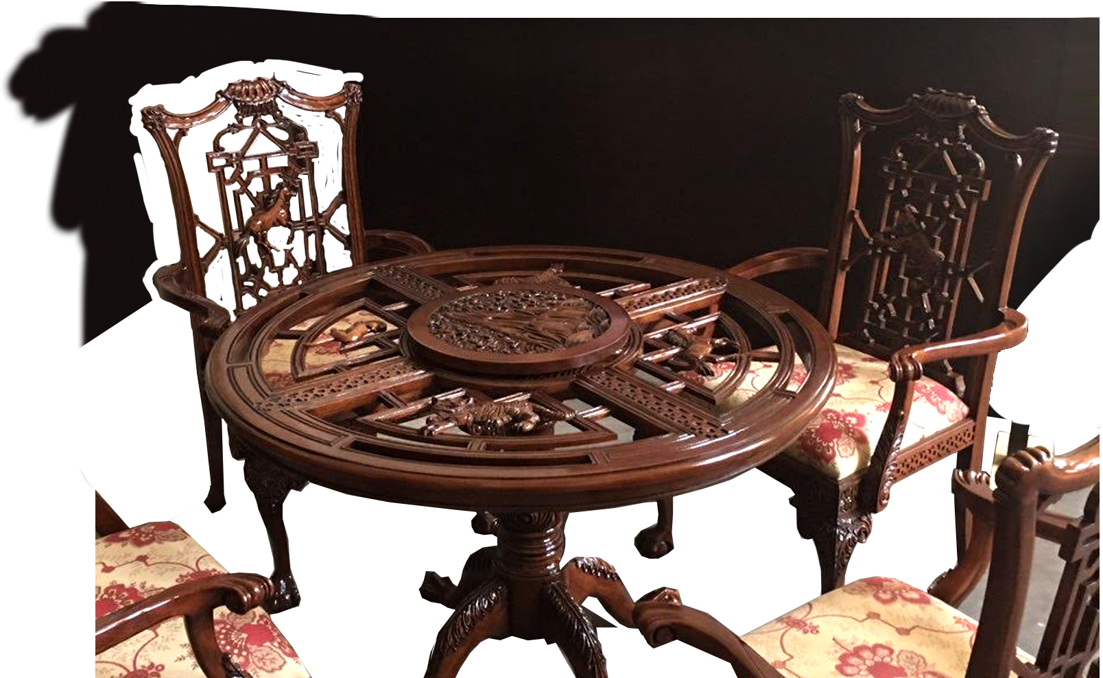 Table - Oriental Dragon Dining Table - Luxury-furniture-details - THOMAS & GEORGE ARTISAN FURNITURE - Thomas & George Fine Furniture Inc.