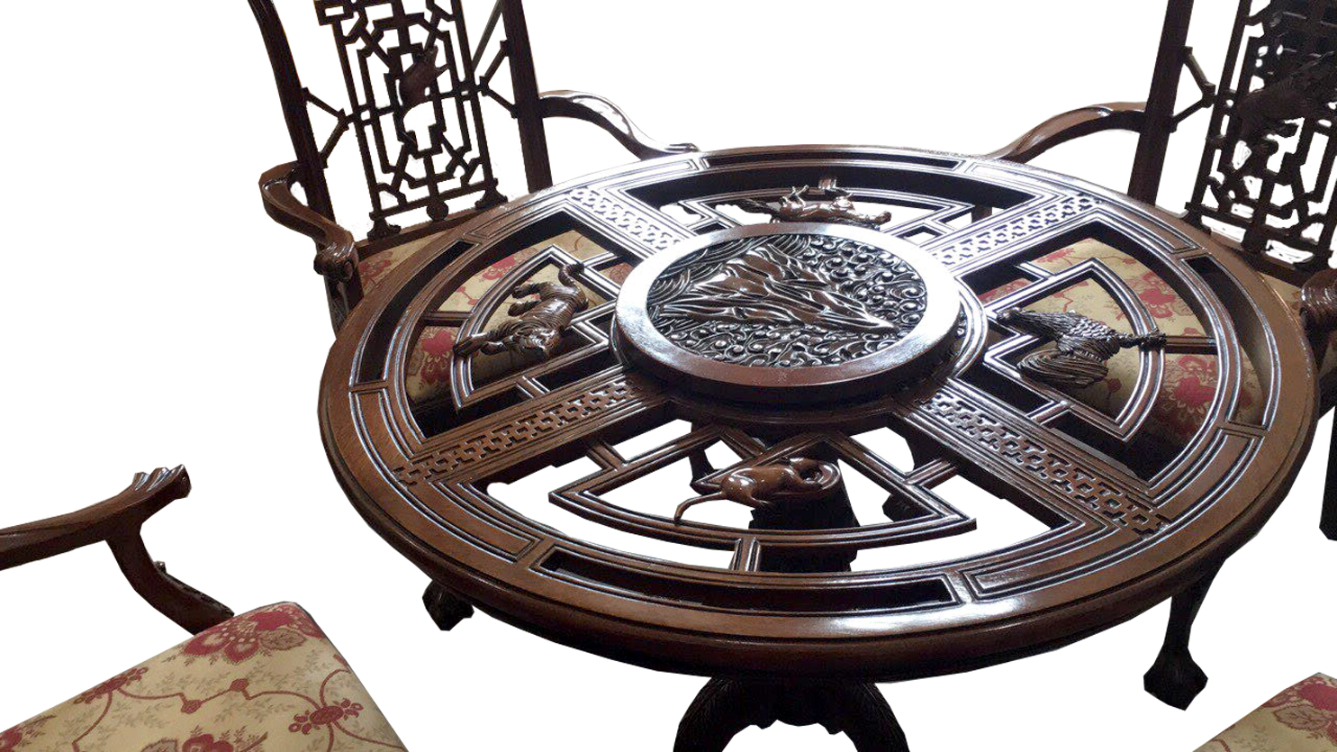 Table - Oriental Dragon Dining Table - Luxury-furniture-details - THOMAS & GEORGE ARTISAN FURNITURE - Thomas & George Fine Furniture Inc.